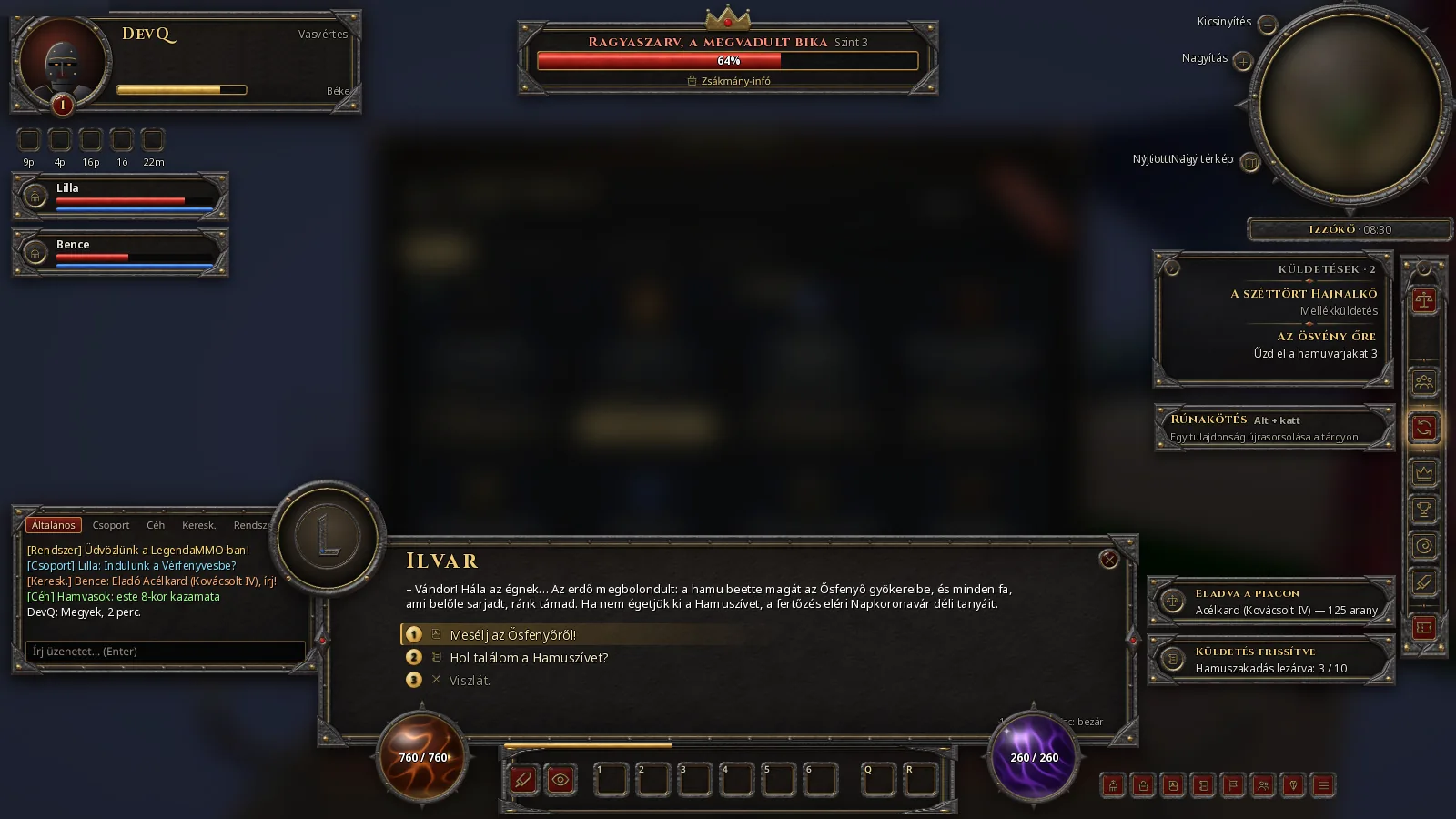 NPC dialogue.